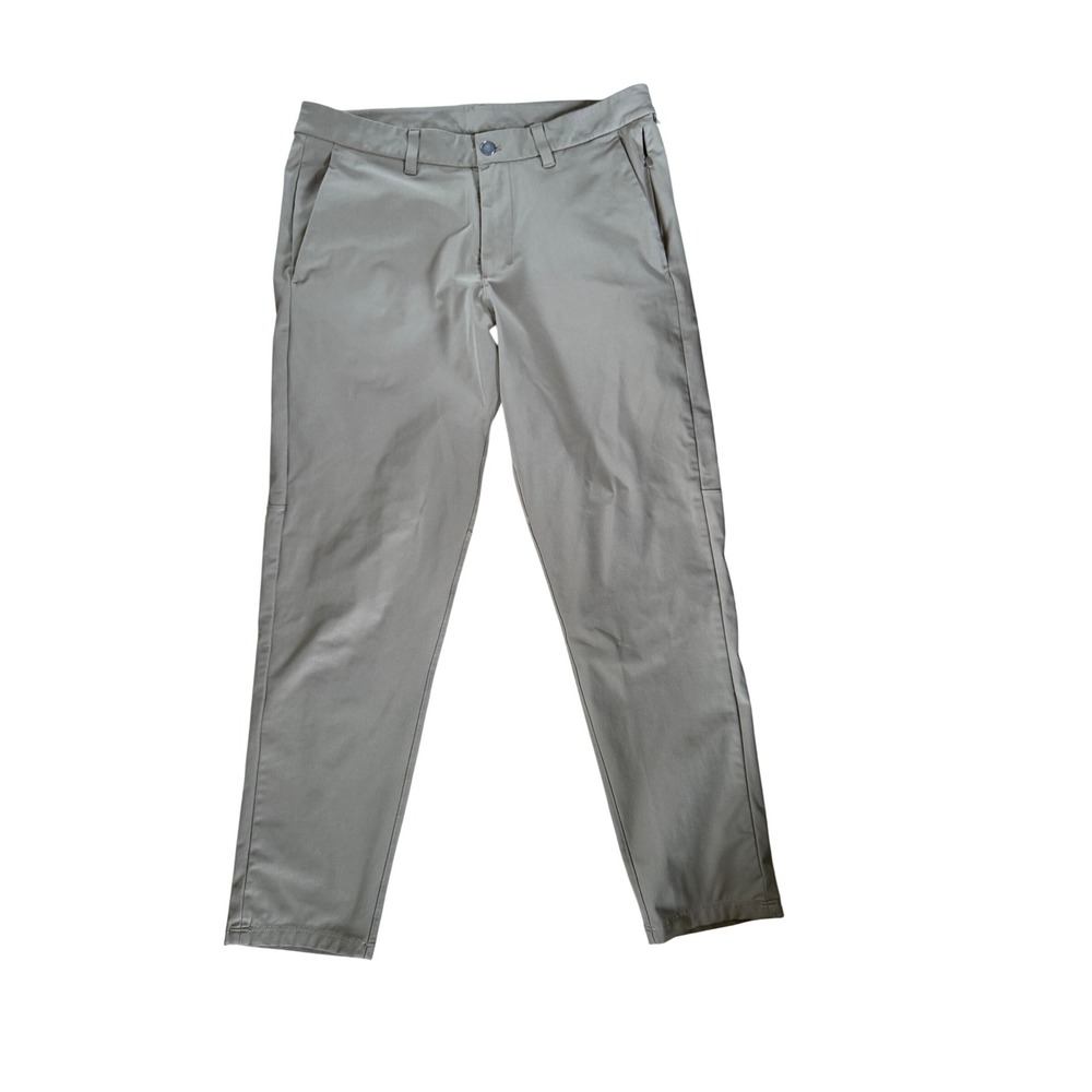 Lululemon Commission Slim-Fit Pant 32" Warpstreme in tan khaki